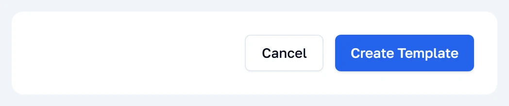 Ang Create Template button, na naka-enable na dahil pumasa na ang bawat pagsusuri